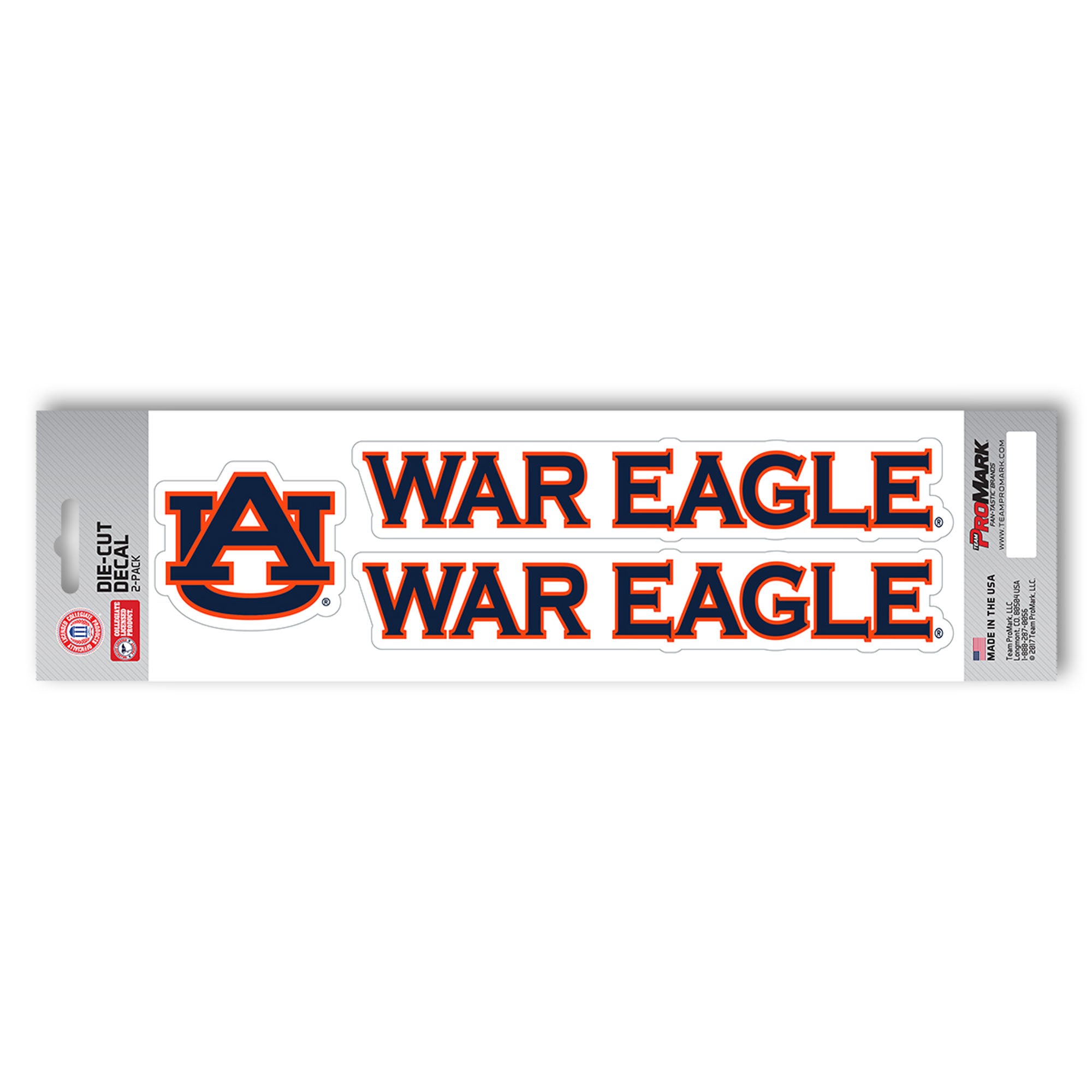 Auburn Tigers 2 Piece Team Slogan Decal Sticker Set