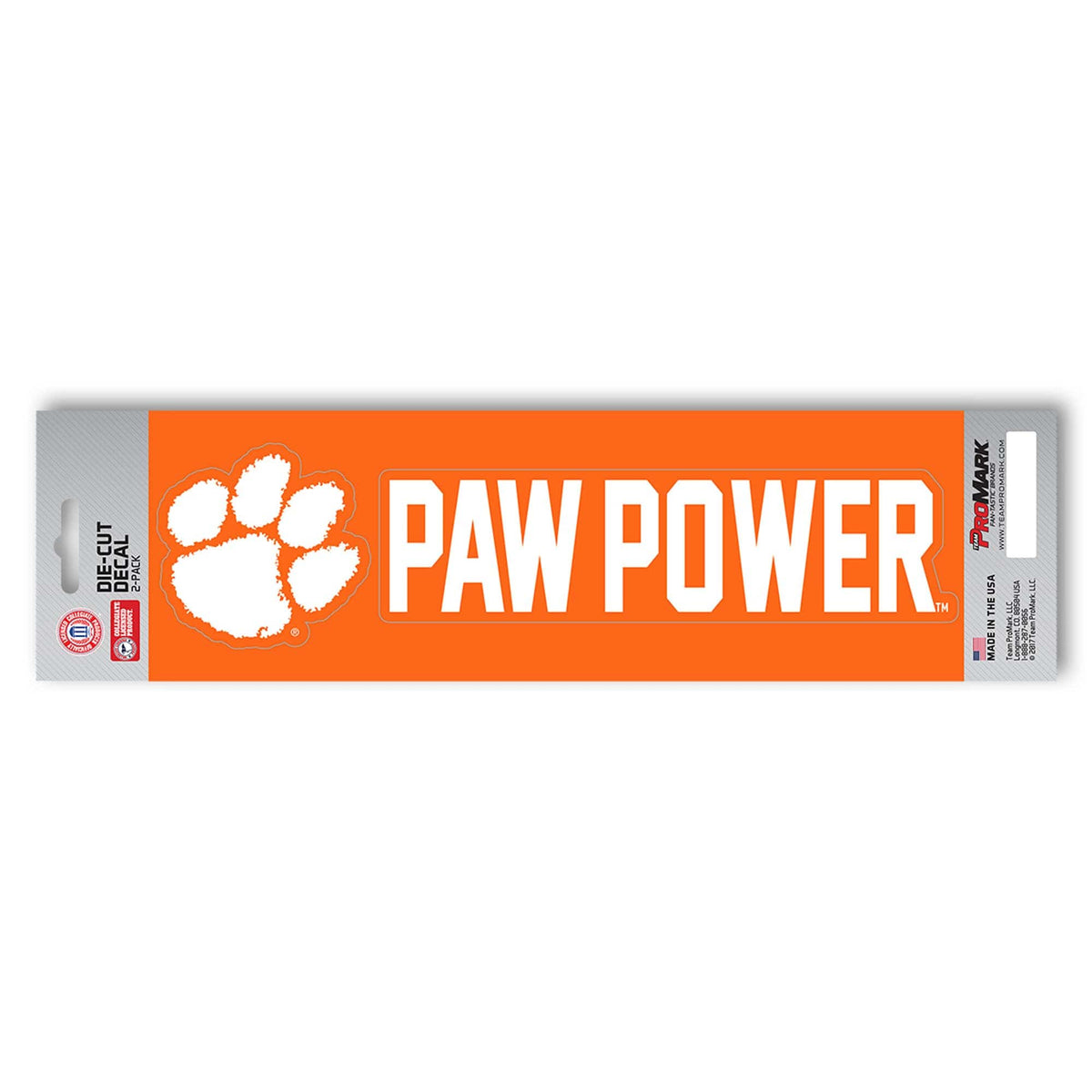 Clemson Tigers 2 Piece Team Slogan Decal Sticker Set - Clemson