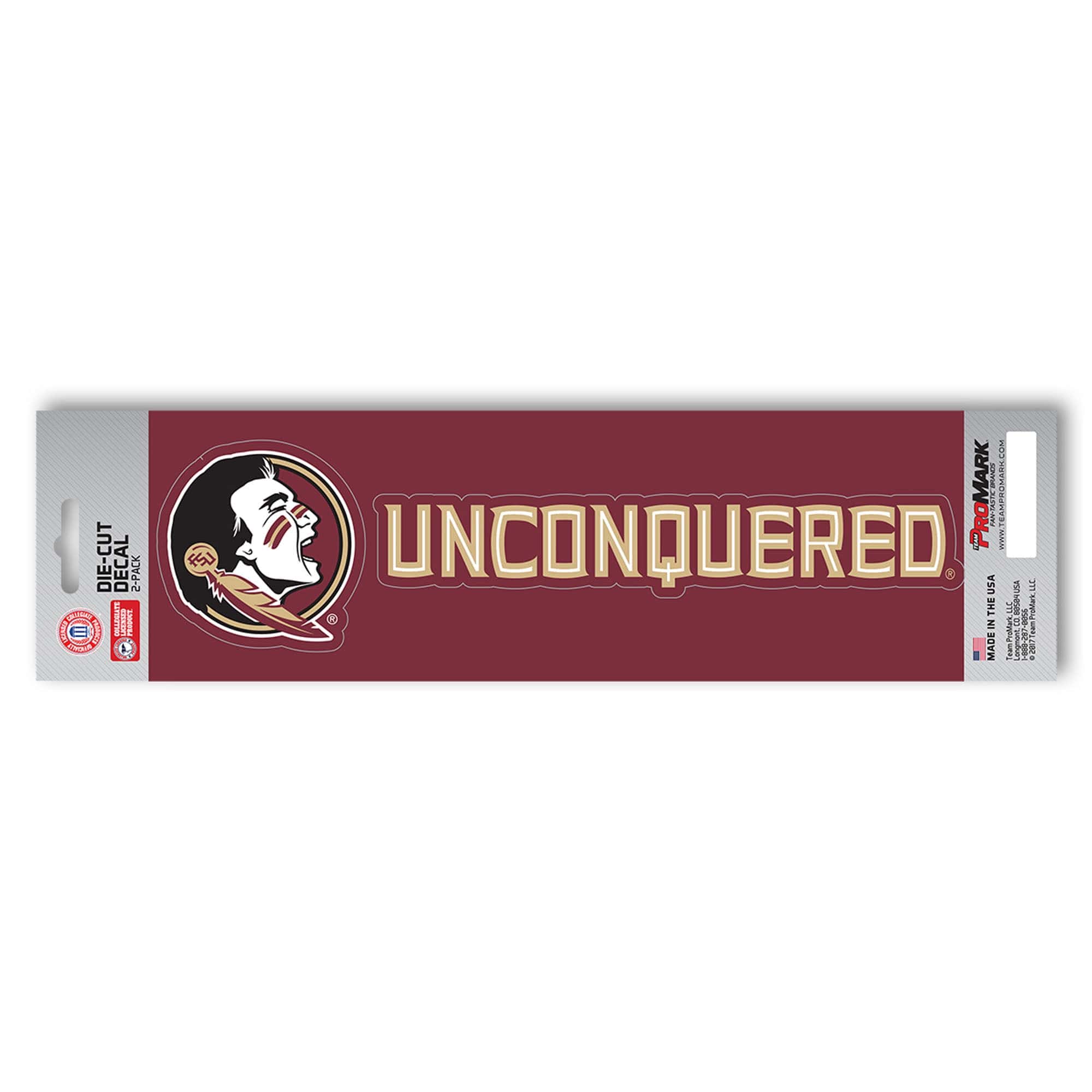 Florida State Seminoles 2 Piece Team Slogan Decal Sticker Set - Florida State