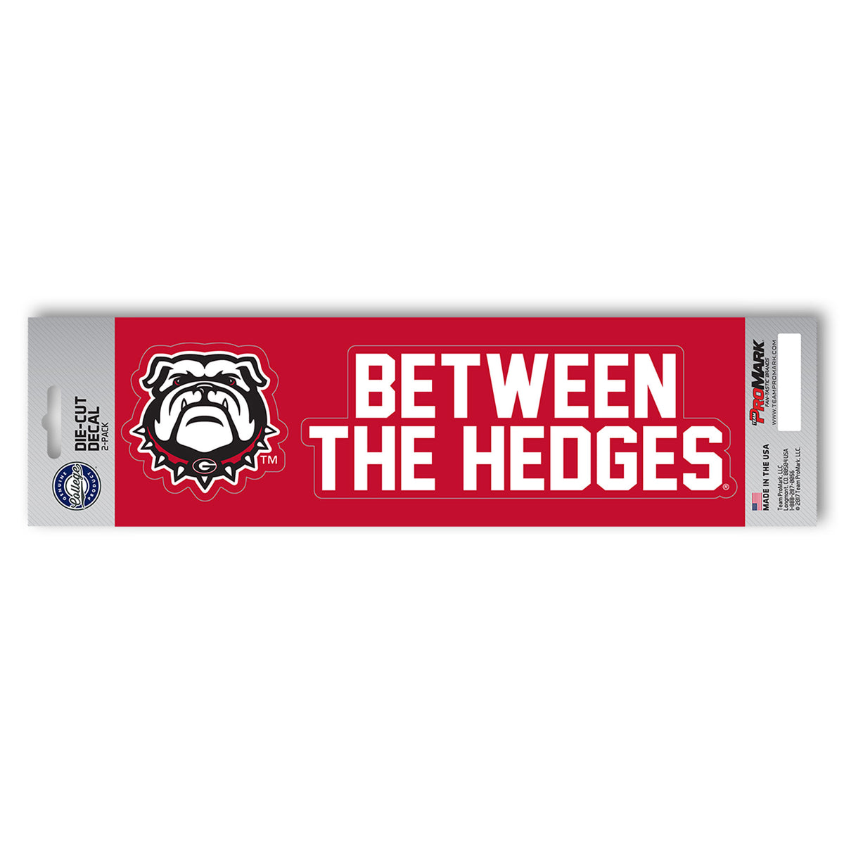 Georgia Bulldogs 2 Piece Team Slogan Decal Sticker Set