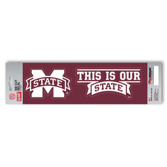 Mississippi State Bulldogs 2 Piece Team Slogan Decal Sticker Set