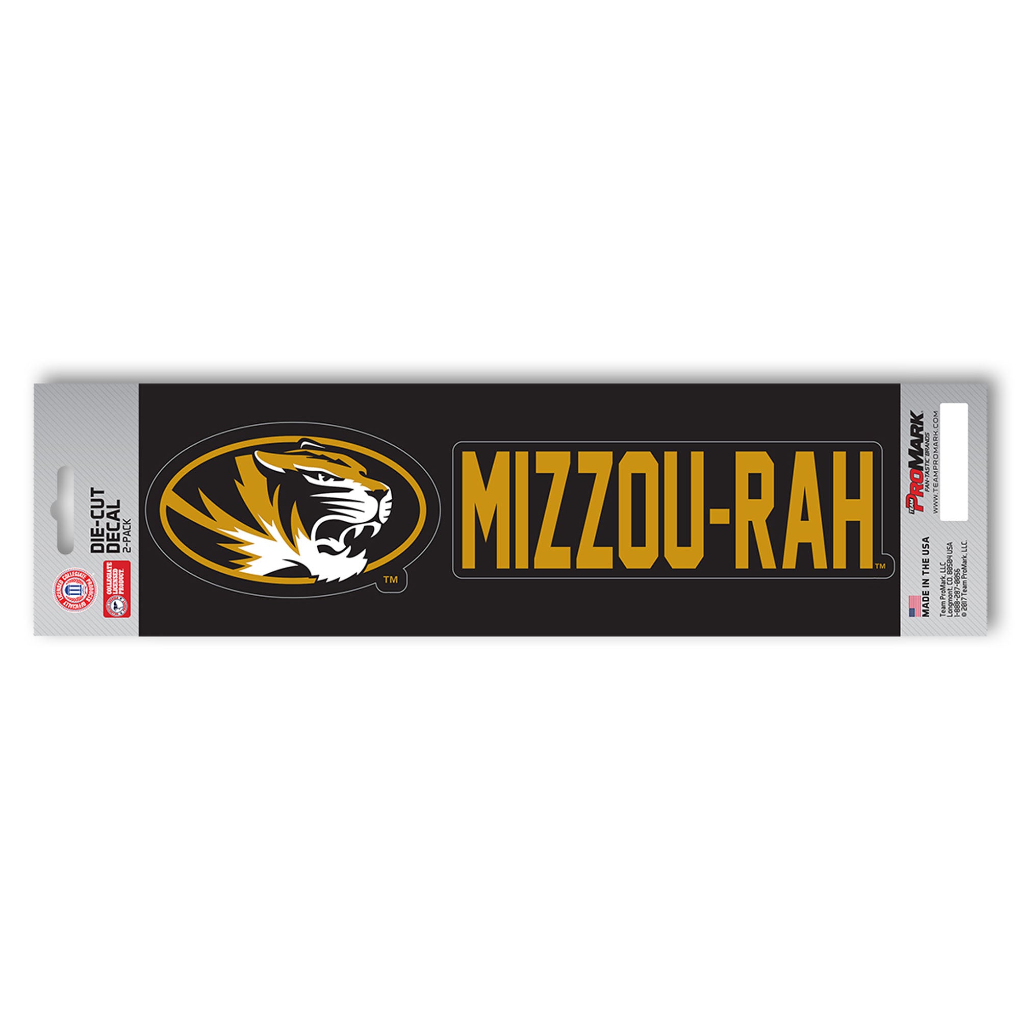 Missouri Tigers 2 Piece Team Slogan Decal Sticker Set