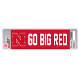 Nebraska Cornhuskers 2 Piece Team Slogan Decal Sticker Set