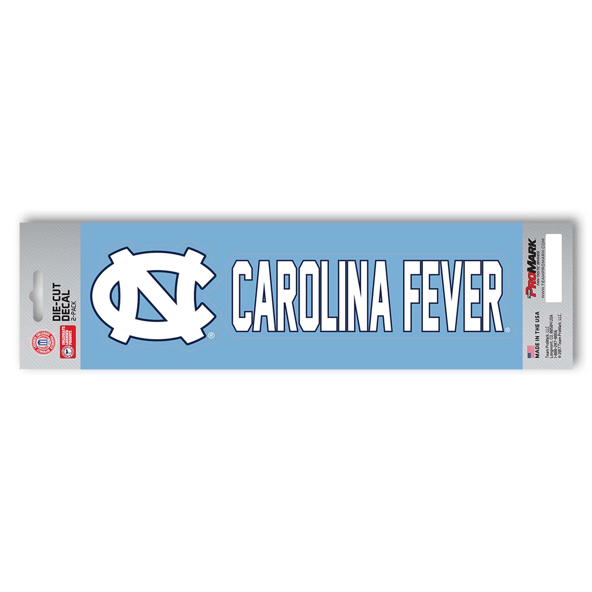 North Carolina Tar Heels 2 Piece Team Slogan Decal Sticker Set - North Carolina