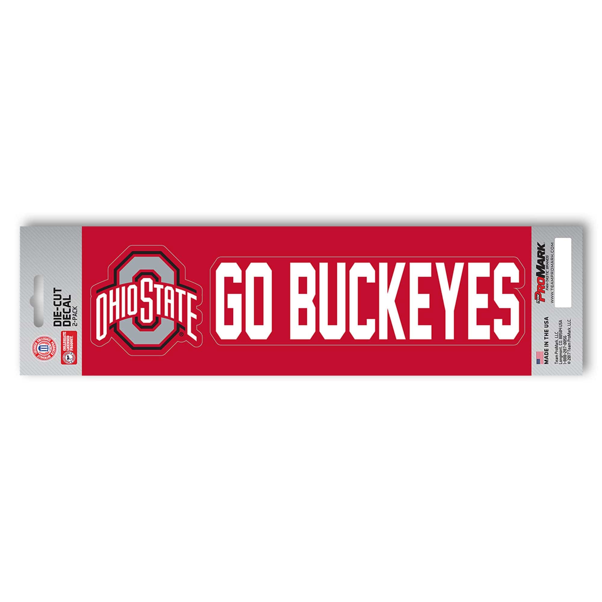 Ohio State Buckeyes 2 Piece Team Slogan Decal Sticker Set - Ohio State