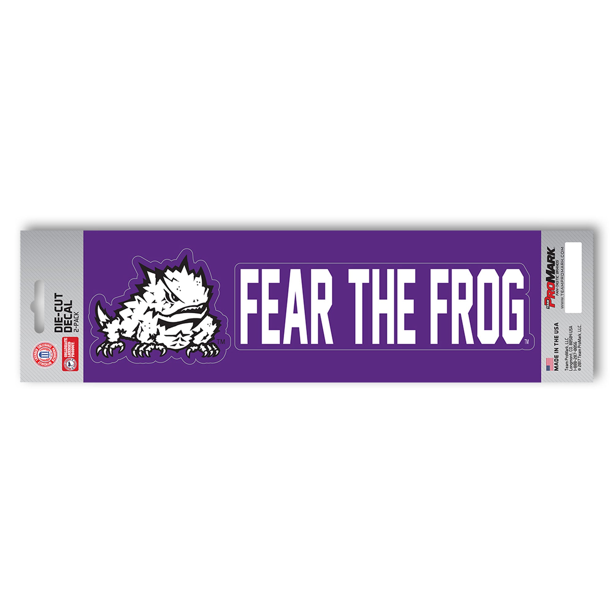 TCU Horned Frogs 2 Piece Team Slogan Decal Sticker Set