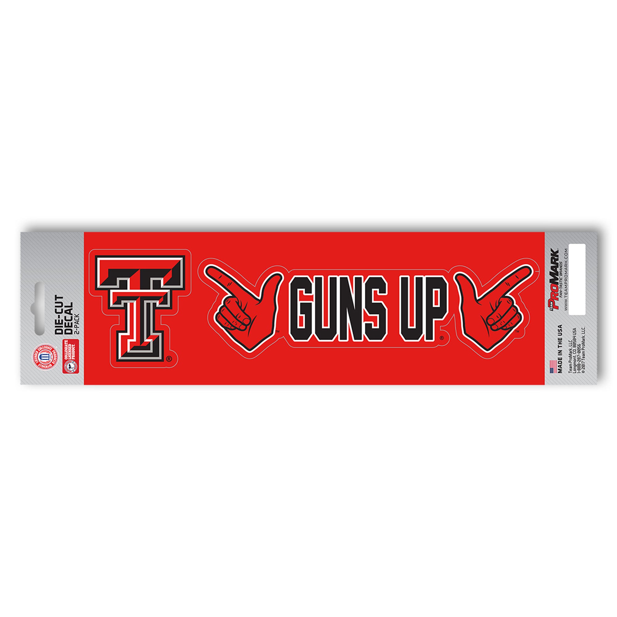 Texas Tech Red Raiders 2 Piece Team Slogan Decal Sticker Set