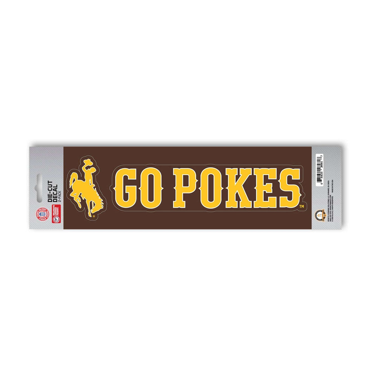 Wyoming Cowboys 2 Piece Team Slogan Decal Sticker Set