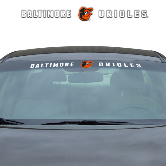 Baltimore Orioles Sun Stripe Windshield Decal 3.25 in. x 34 in. - Baltimore Orioles