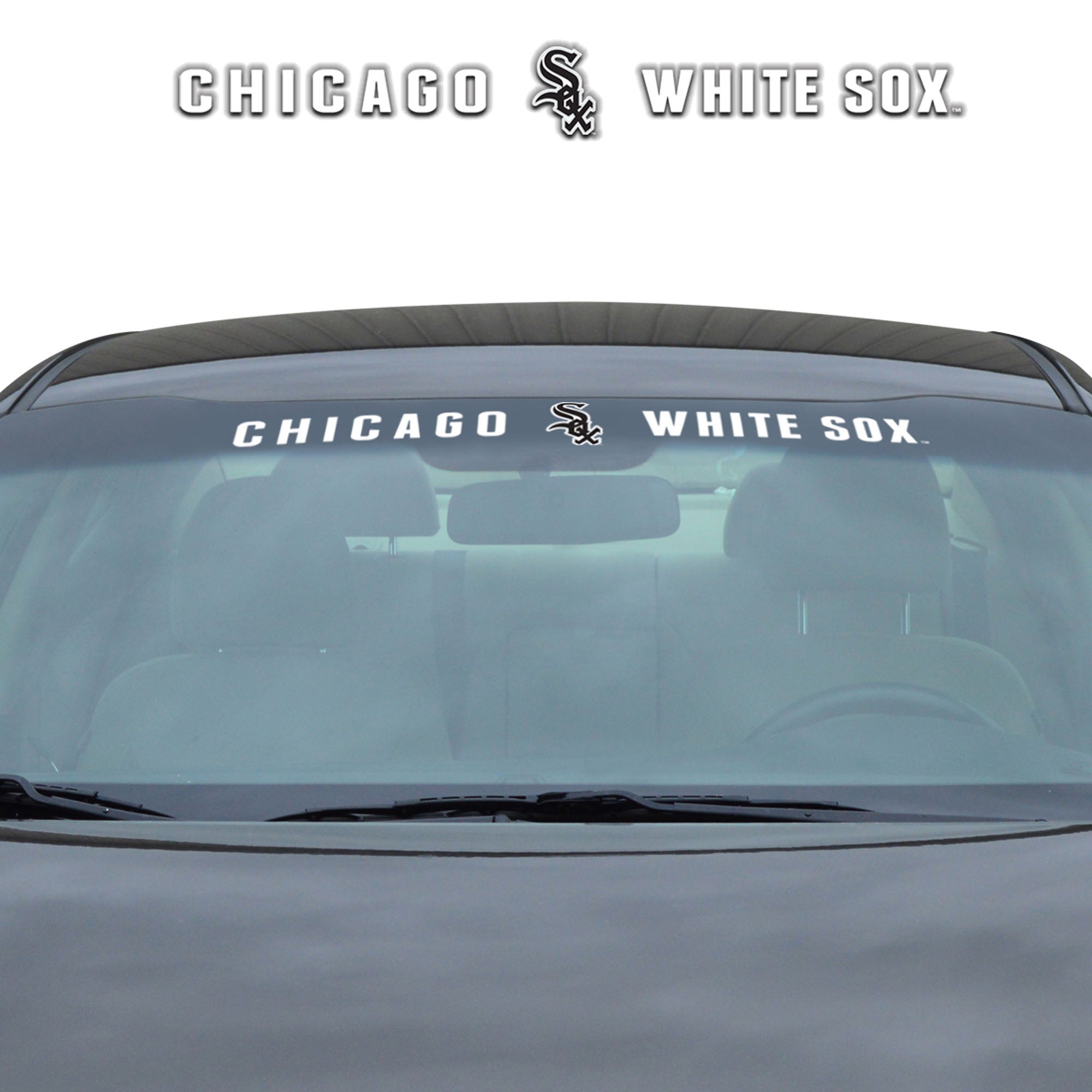 Chicago White Sox Sun Stripe Windshield Decal 3.25 in. x 34 in.