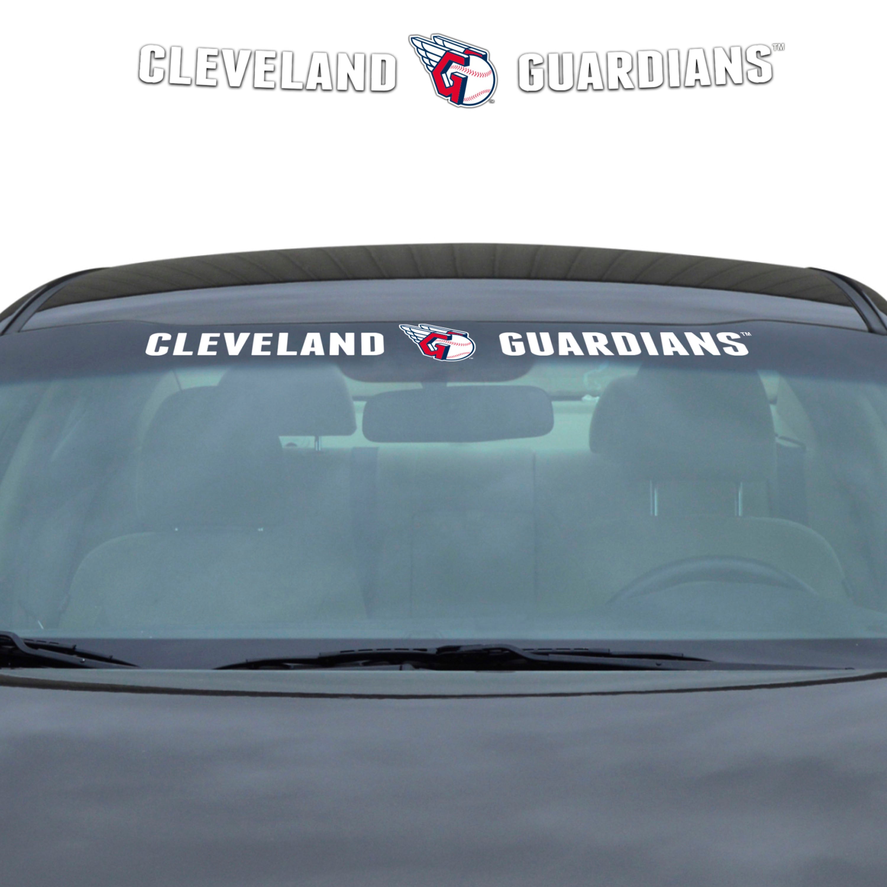 Cleveland Guardians Sun Stripe Windshield Decal 3.25 in. x 34 in.