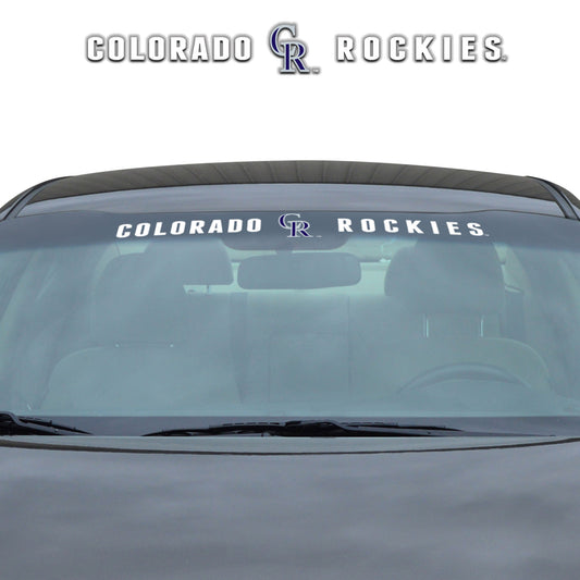 Colorado Rockies Sun Stripe Windshield Decal 3.25 in. x 34 in. - Colorado Rockies