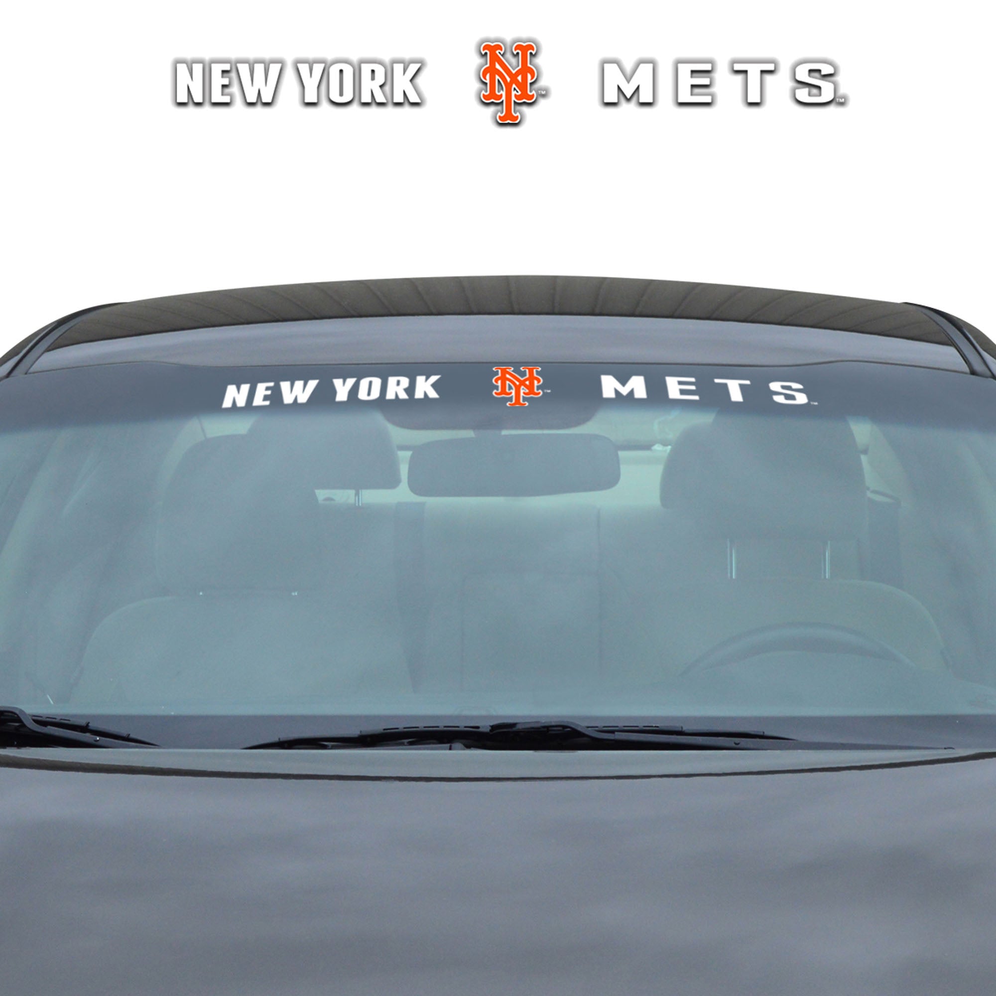 New York Mets Sun Stripe Windshield Decal 3.25 in. x 34 in.