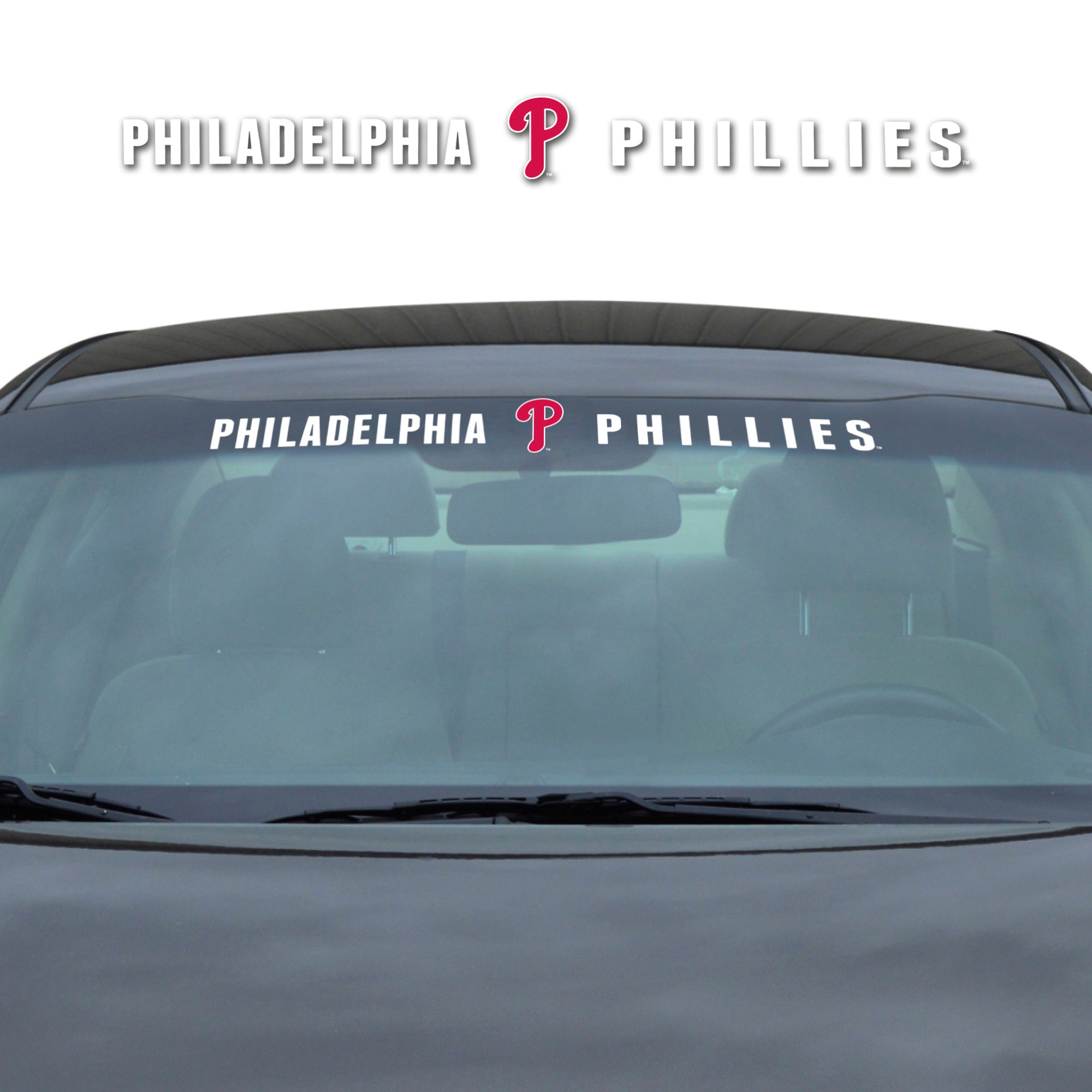 Philadelphia Phillies Sun Stripe Windshield Decal 3.25 in. x 34 in.