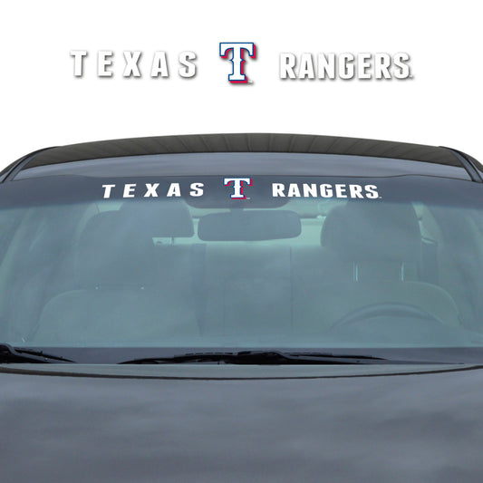 Texas Rangers Sun Stripe Windshield Decal 3.25 in. x 34 in. - Texas Rangers