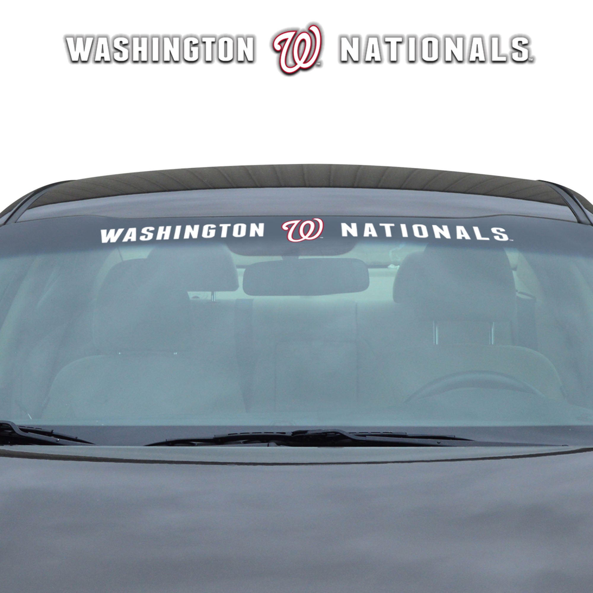 Washington Nationals Sun Stripe Windshield Decal 3.25 in. x 34 in.