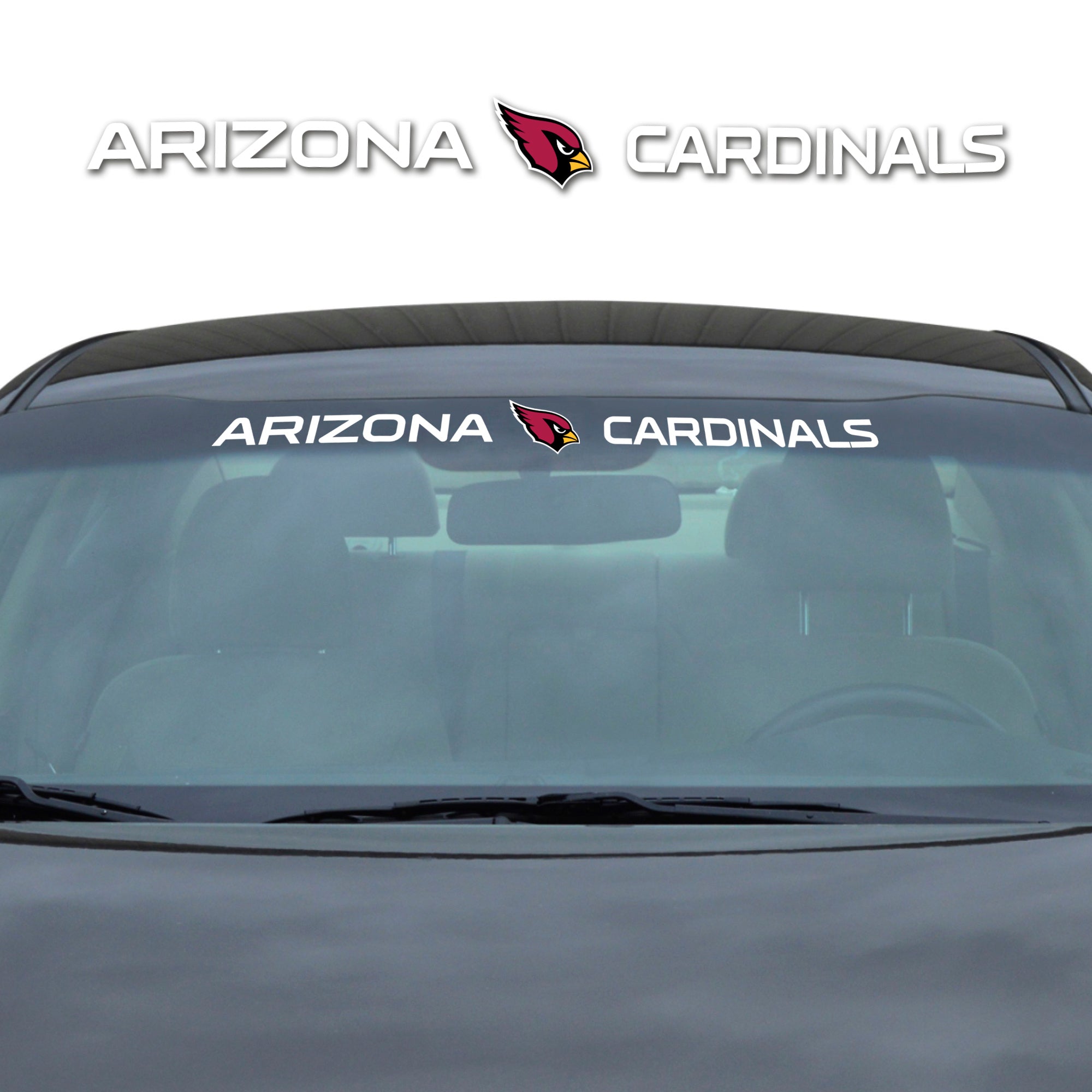 Arizona Cardinals Sun Stripe Windshield Decal 3.25 in. x 34 in.