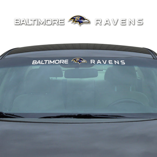 Baltimore Ravens Sun Stripe Windshield Decal 3.25 in. x 34 in. - Baltimore Ravens