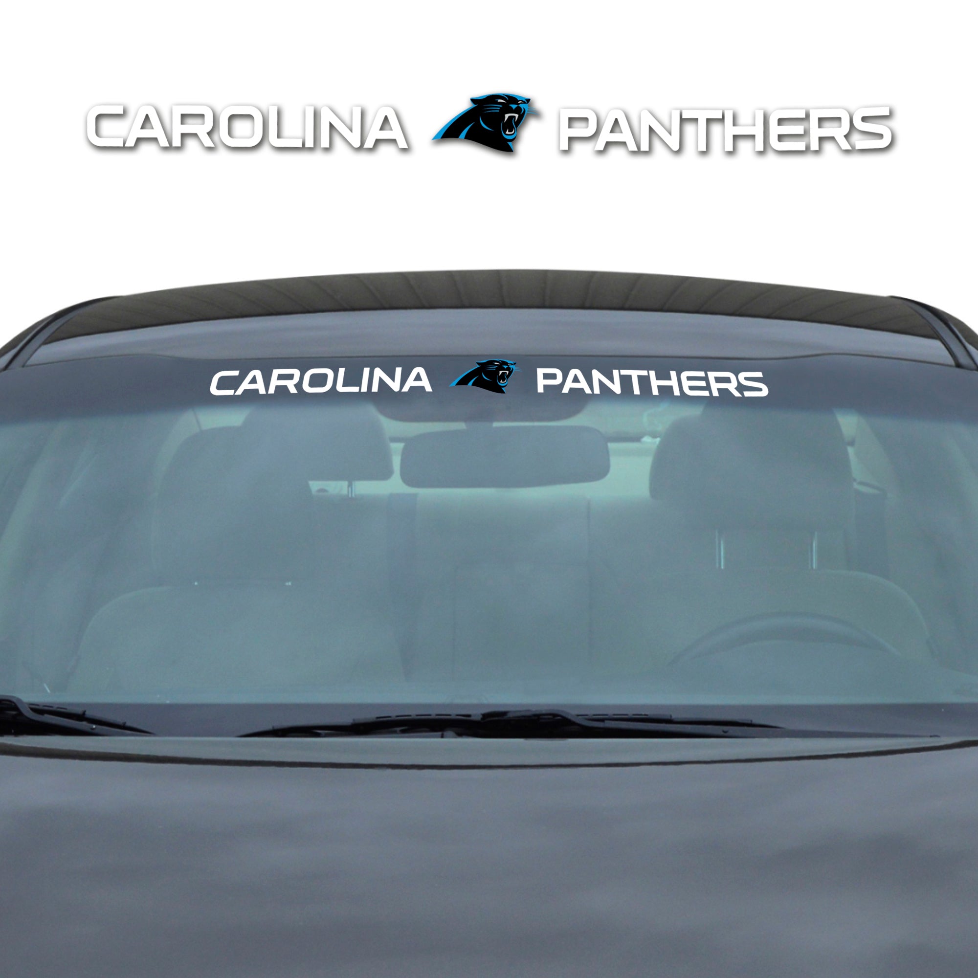 Carolina Panthers Sun Stripe Windshield Decal 3.25 in. x 34 in.