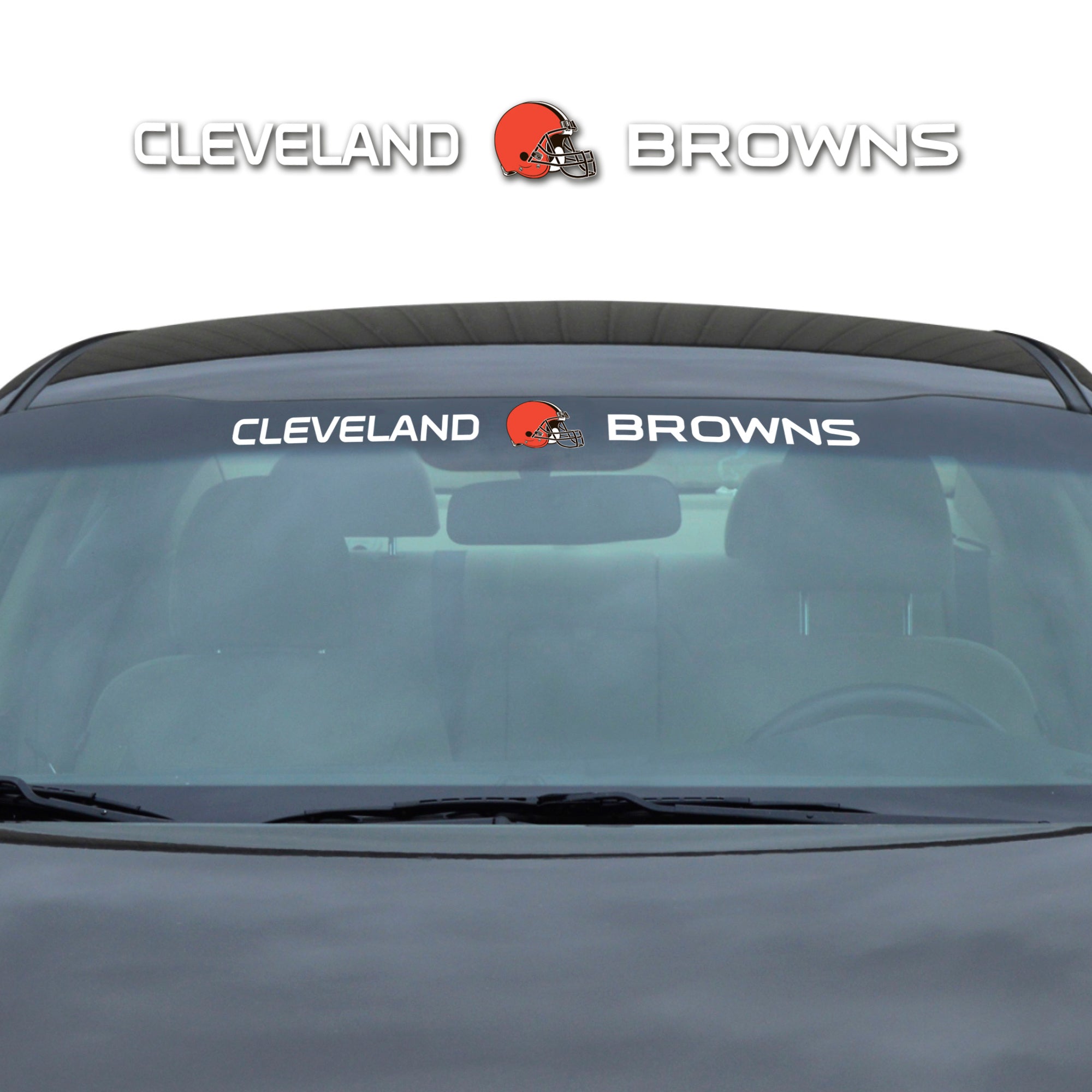 Cleveland Browns Sun Stripe Windshield Decal 3.25 in. x 34 in.