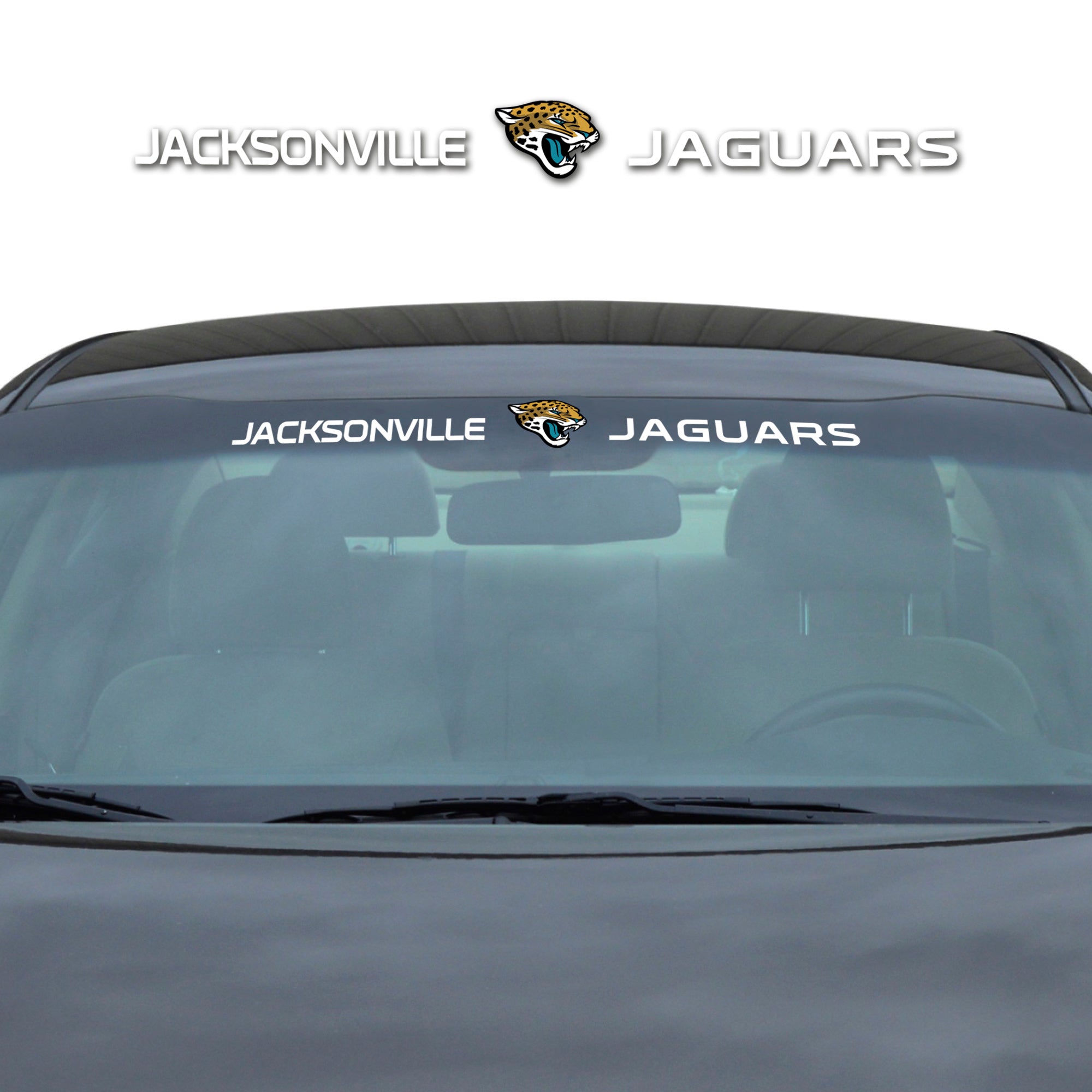 Jacksonville Jaguars Sun Stripe Windshield Decal 3.25 in. x 34 in.