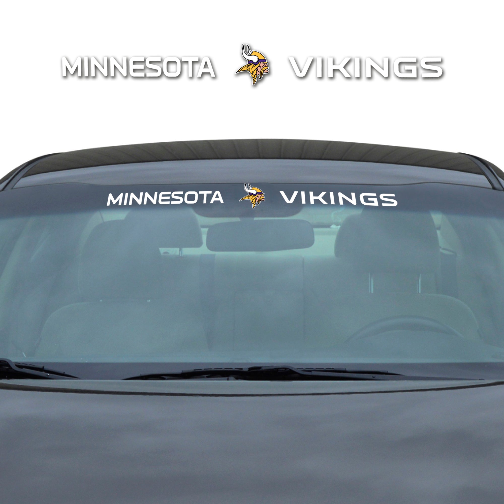 Minnesota Vikings Sun Stripe Windshield Decal 3.25 in. x 34 in.