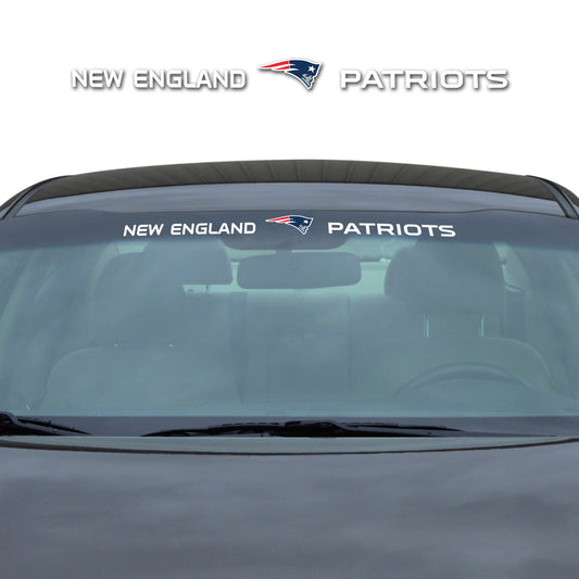 New England Patriots Sun Stripe Windshield Decal 3.25 in. x 34 in. - New England Patriots