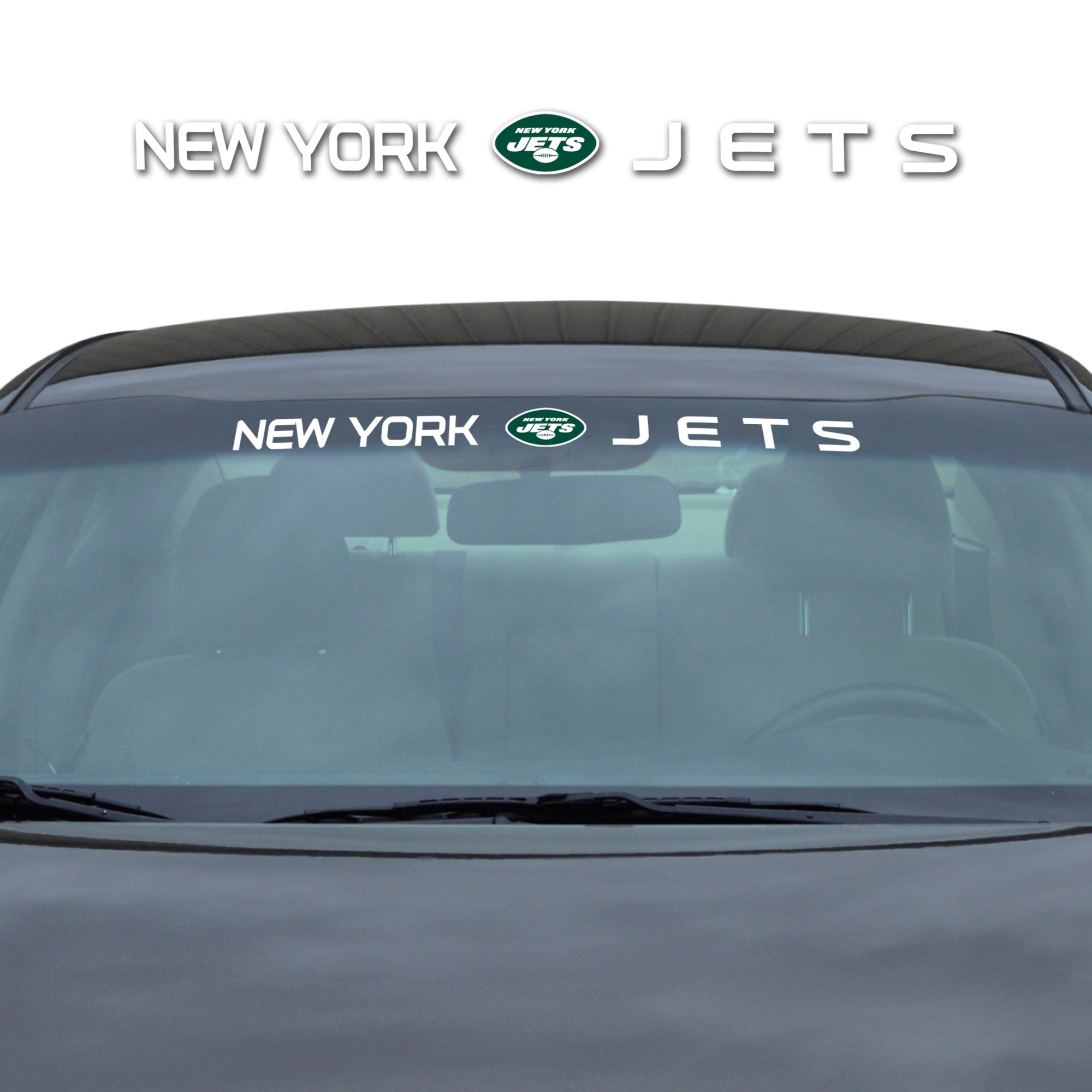 New York Jets Sun Stripe Windshield Decal 3.25 in. x 34 in.