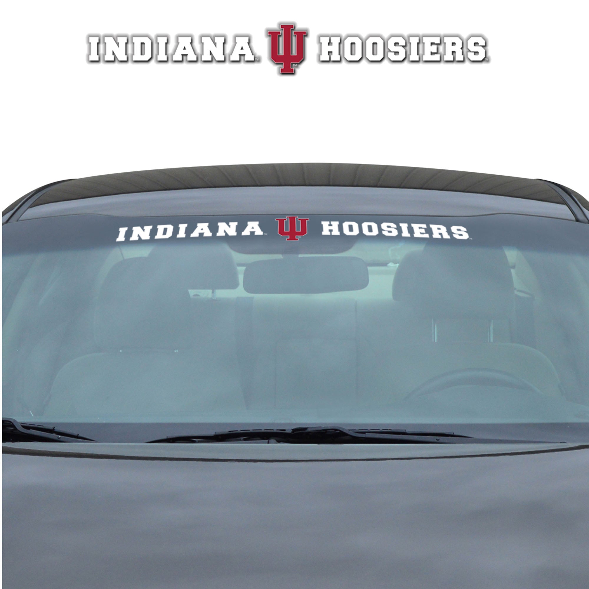 Indiana Hooisers Sun Stripe Windshield Decal 3.25 in. x 34 in.