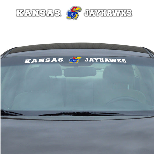 Kansas Jayhawks Sun Stripe Windshield Decal 3.25 in. x 34 in.