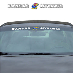 Kansas Jayhawks Sun Stripe Windshield Decal 3.25 in. x 34 in.