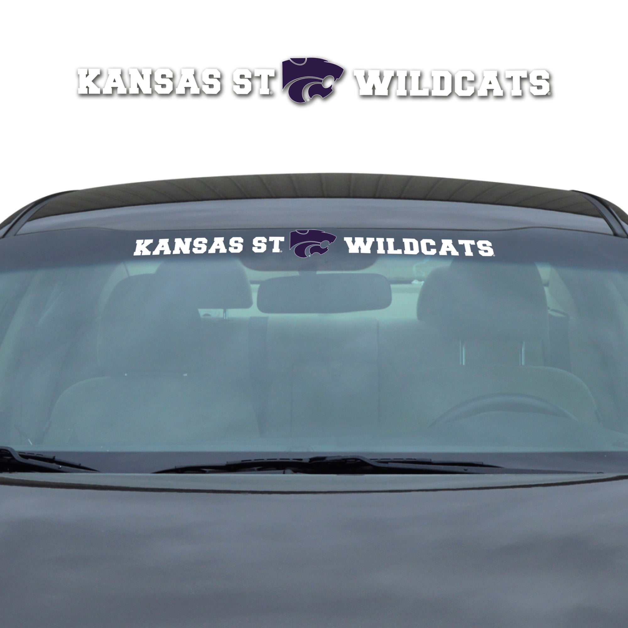 Kansas State Wildcats Sun Stripe Windshield Decal 3.25 in. x 34 in.