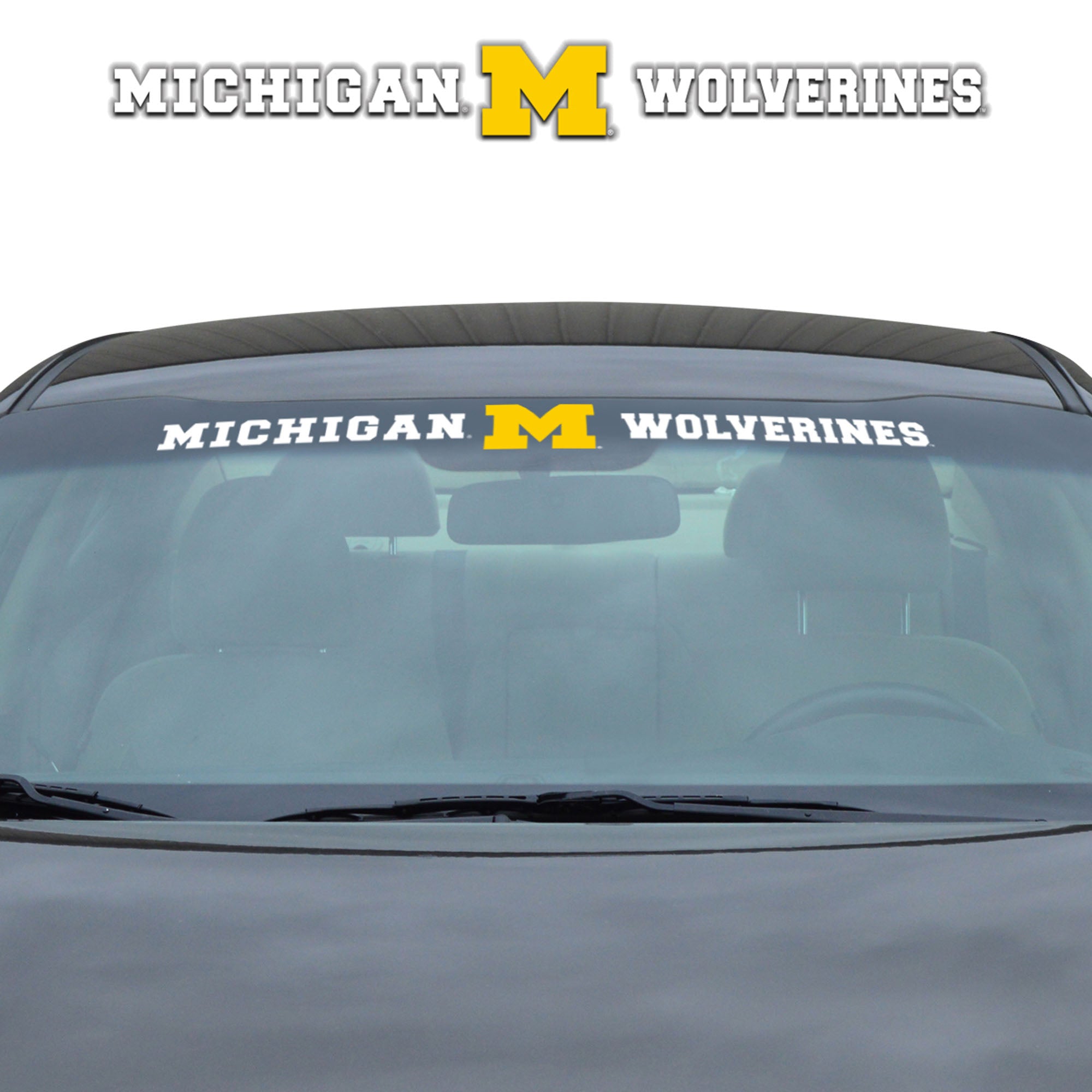 Michigan Wolverines Sun Stripe Windshield Decal 3.25 in. x 34 in.