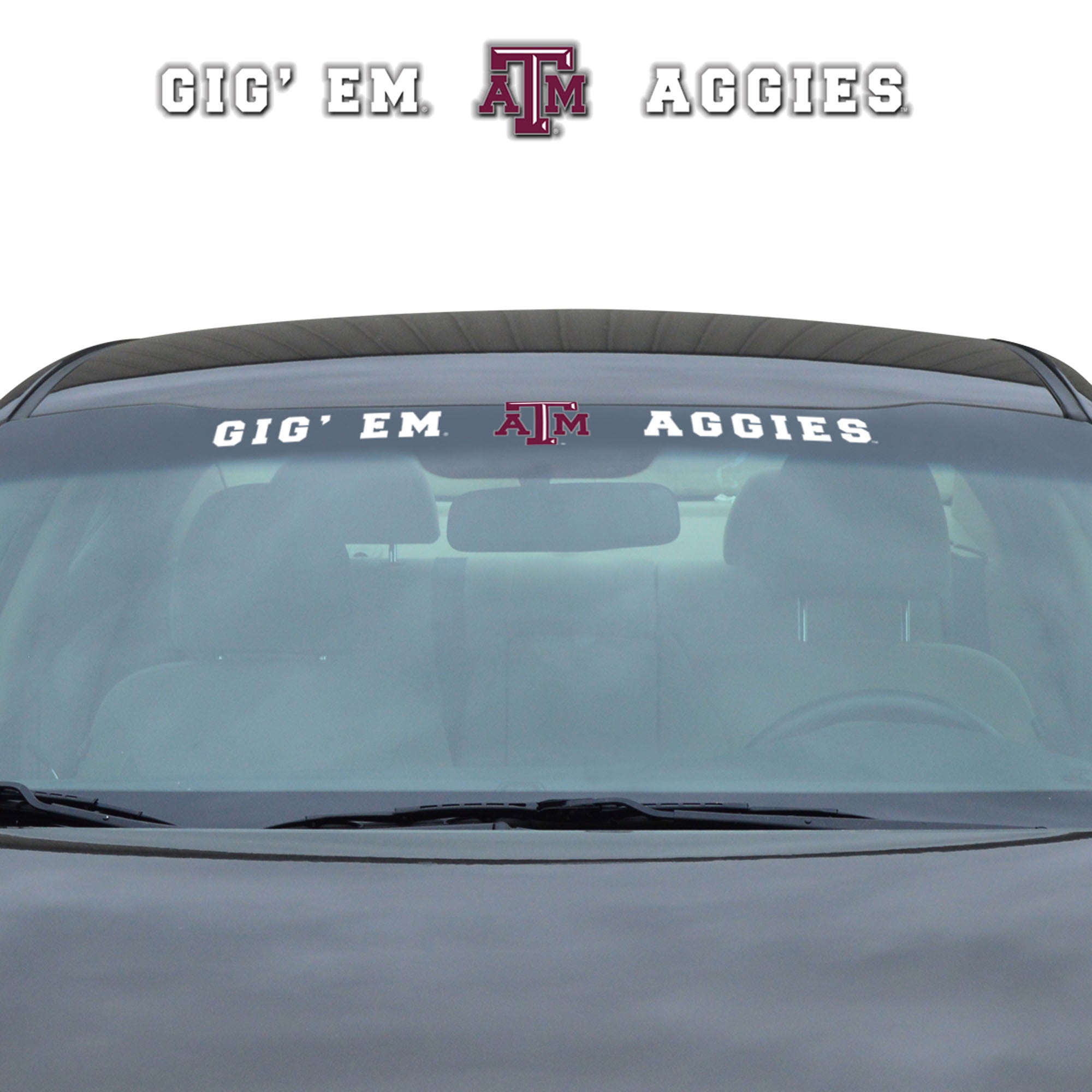 Texas A&M Aggies Sun Stripe Windshield Decal 3.25 in. x 34 in.