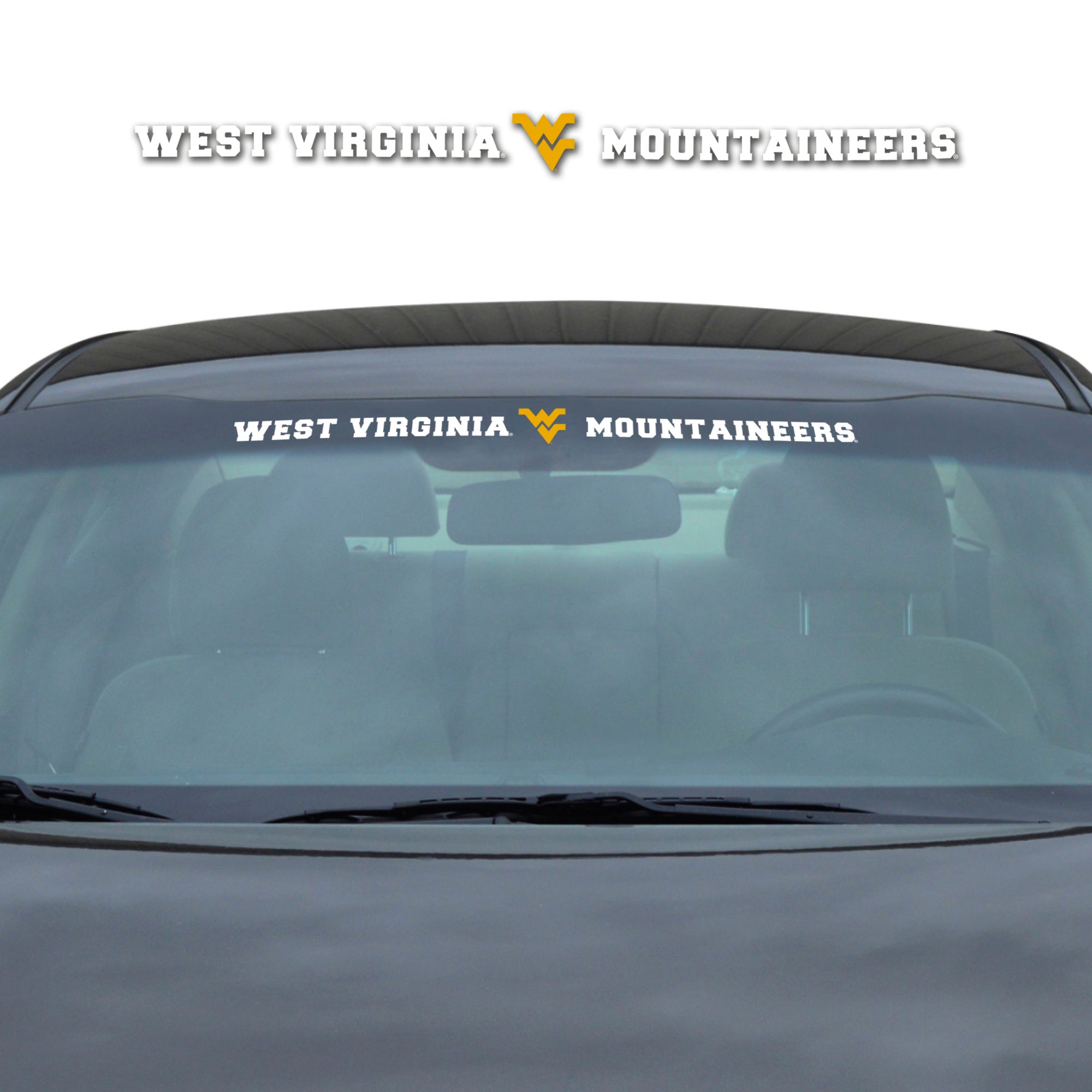 West Virginia Mountaineers Sun Stripe Windshield Decal 3.25 in. x 34 in.