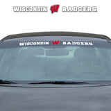 Wisconsin Badgers Sun Stripe Windshield Decal 3.25 in. x 34 in.