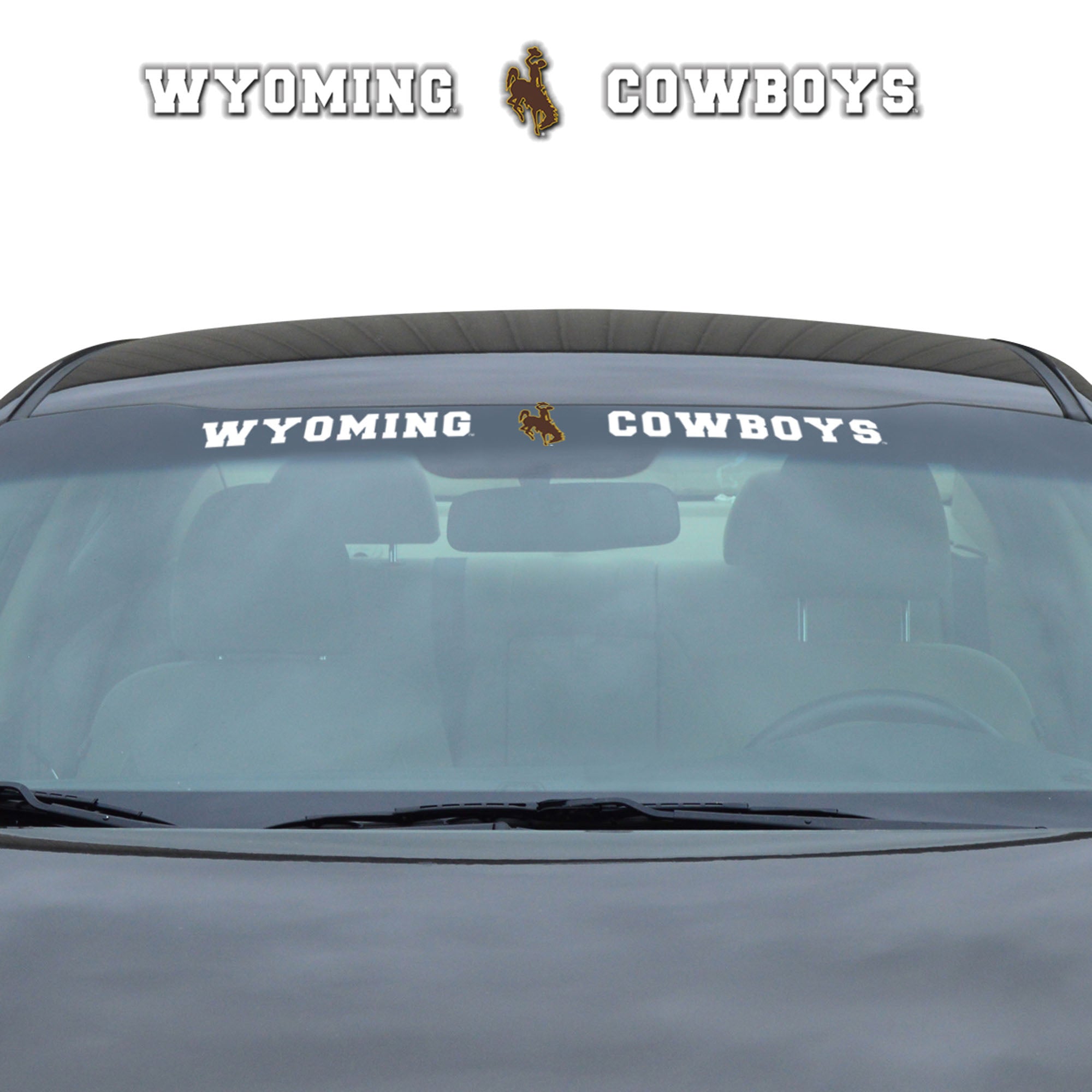 Wyoming Cowboys Sun Stripe Windshield Decal 3.25 in. x 34 in.