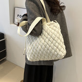 Drawstring Bubble Texture Tote Bag