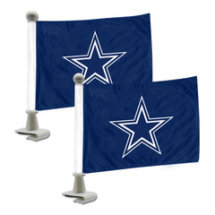 Dallas Cowboys Ambassador Car Flags - 2 Pack Mini Auto Flags, 4in X 6in - Dallas Cowboys