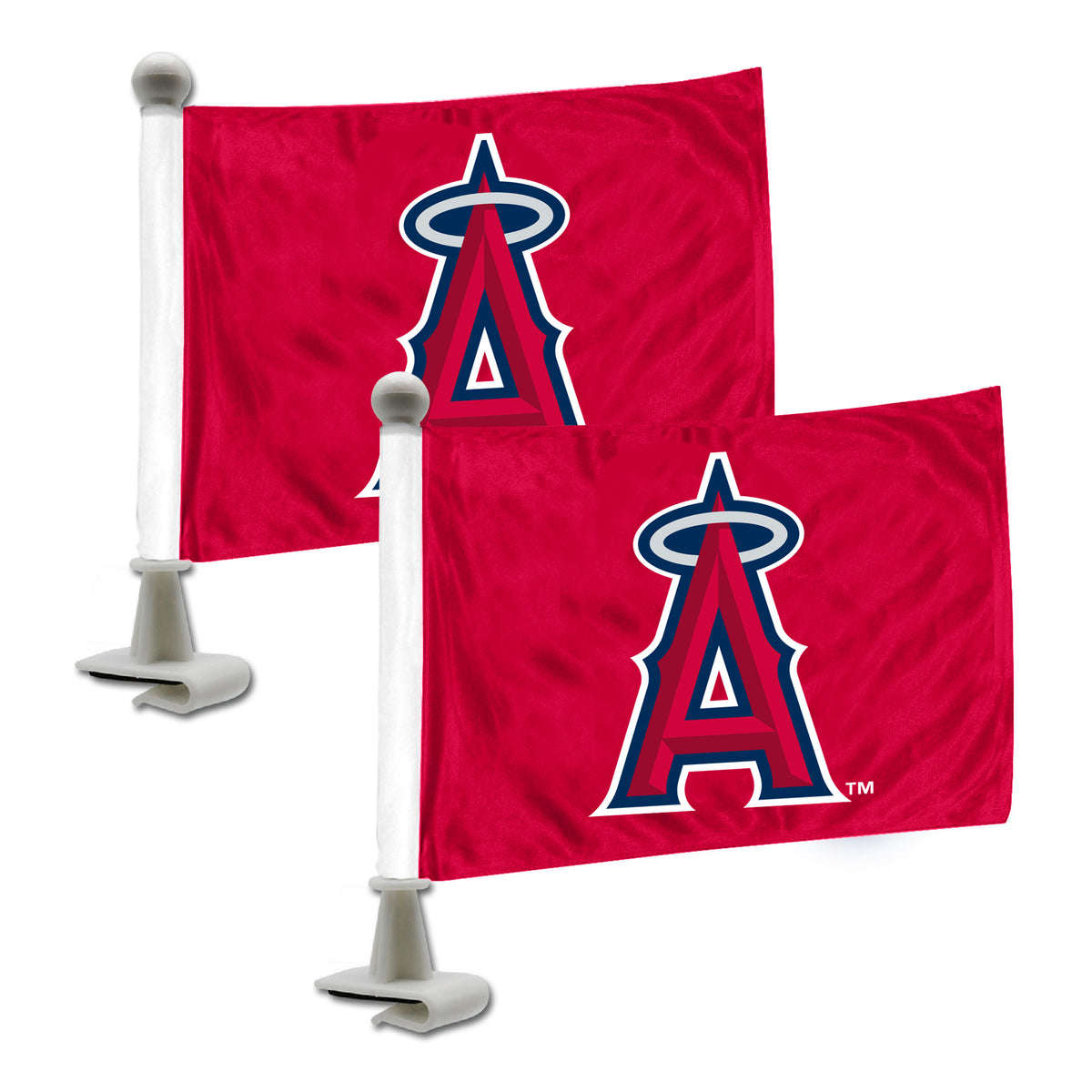 Los Angeles Angels Ambassador Car Flags - 2 Pack Mini Auto Flags, 4in X 6in