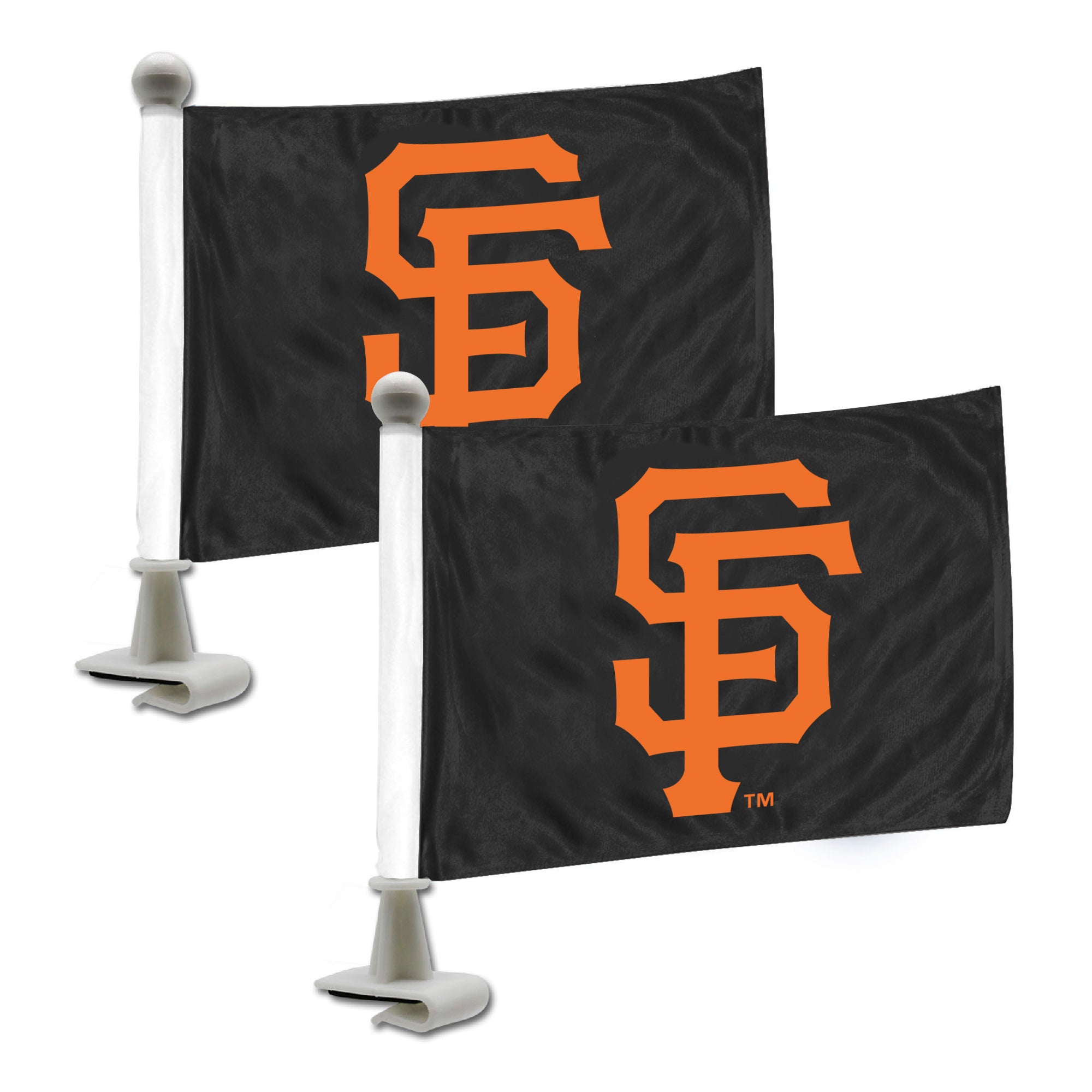 San Francisco Giants Ambassador Car Flags - 2 Pack Mini Auto Flags, 4in X 6in