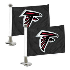 Atlanta Falcons Ambassador Car Flags - 2 Pack Mini Auto Flags, 4in X 6in - Atlanta Falcons