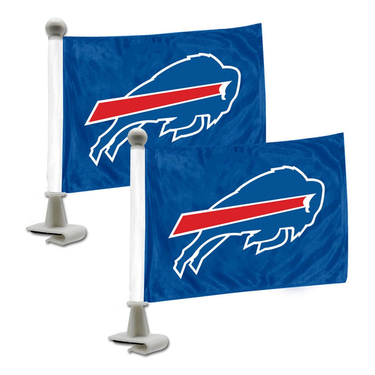 Buffalo Bills Ambassador Car Flags - 2 Pack Mini Auto Flags, 4in X 6in - Buffalo Bills