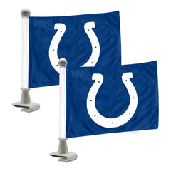 Indianapolis Colts Ambassador Car Flags - 2 Pack Mini Auto Flags, 4in X 6in