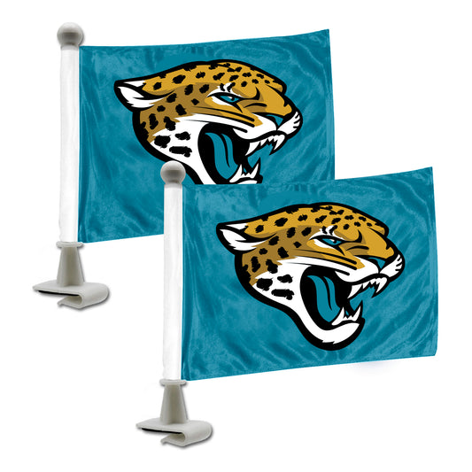 Jacksonville Jaguars Ambassador Car Flags - 2 Pack Mini Auto Flags, 4in X 6in