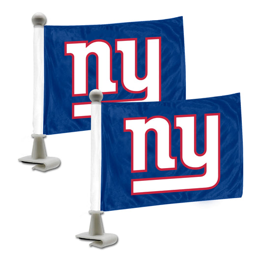 New York Giants Ambassador Car Flags - 2 Pack Mini Auto Flags, 4in X 6in