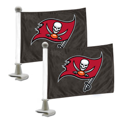 Tampa Bay Buccaneers Ambassador Car Flags - 2 Pack Mini Auto Flags, 4in X 6in