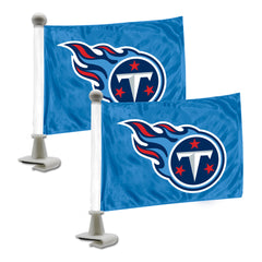 Tennessee Titans Ambassador Car Flags - 2 Pack Mini Auto Flags, 4in X 6in