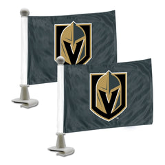 Vegas Golden Knights Ambassador Car Flags - 2 Pack Mini Auto Flags, 4in X 6in