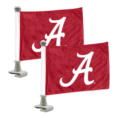 Alabama Crimson Tide Ambassador Car Flags - 2 Pack Mini Auto Flags, 4in X 6in